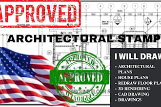 draw stamp architectural plan, engineering drawing construction plan city permit
