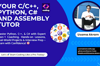 teach you python, c, cpp, or c sharp programming from beginner to advanced