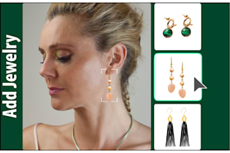 do jewelry retouching, add jewelry, clothing and accessories to your model photo