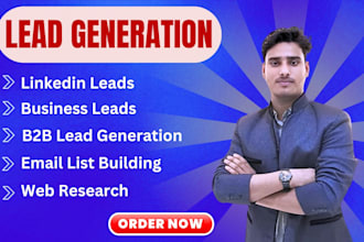 do b2b lead generation, linkedin leads, email list and web research
