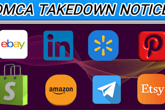 takedown copied product descriptions and images of etsy shopify ebay via dmca