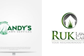 do creative lawn care  agriculture logo design 24 hours