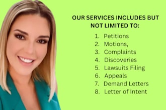 write legal complaint and agreement