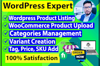 product listing wordpress and woocommerce store
