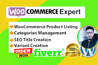product listing wordpress and woocommerce store
