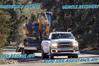 develop truck towing, vehicle rescue, emergence vehicle app, truck dispatch app