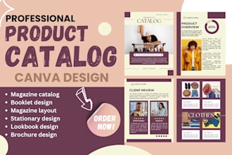 product catalog design, magazine layout, digital brochure, booklet, linesheets