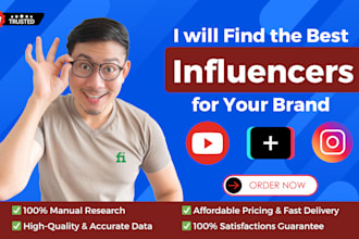 find the best influencers list for influencer marketing