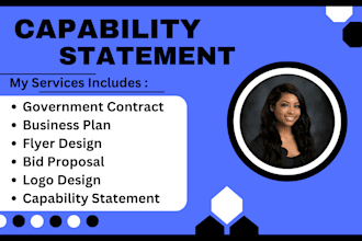 design a professional capability statement and a capability statement