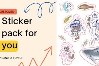 create custom sticker pack for you