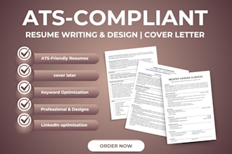 design and write a professional ats resume, cv, cover letter