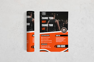 design a professional business flyer, bifold or trifold brochure