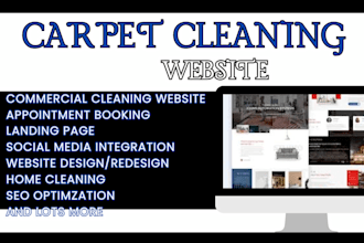 build carpet cleaning website home cleaning commercial cleaning service website