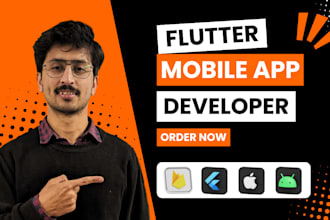 develop a mobile app using flutter and firebase for ios and android