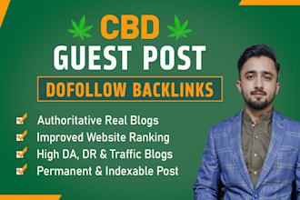 give you guest post backlinks on cbd websites