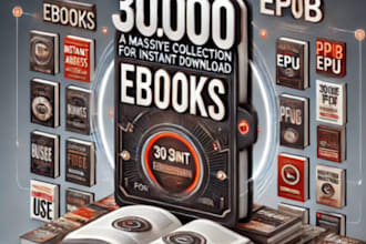 offer 30,000 ebooks massive collection for resellers, marketers, and readers