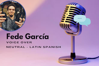 record elearning voice over in neutral spanish