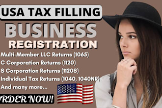 prepare US tax listings for individuals llc formation operating agreements ein