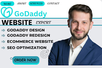 godaddy website  design or redesign godaddy business website developer godaddy
