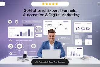be your gohighlevel funnel expert to create sales funnel and landing page