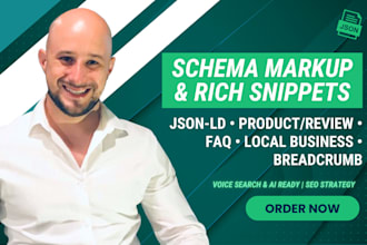 set up schema markups for rich snippets on website