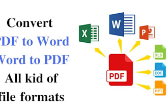 convert pdf to any format, power point slides, typing, data entry
