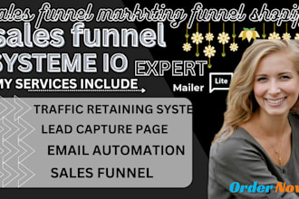 design and clone systeme io, landing page sales funnel website in click funnel