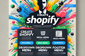 create shopify menu, shopify collection, shopify mega menu