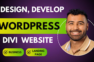 design responsive wordpress website, landing page, blog with divi builder, SEO
