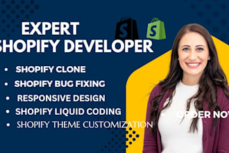 do shopify theme customization, fix shopify bug or shopify custom coding