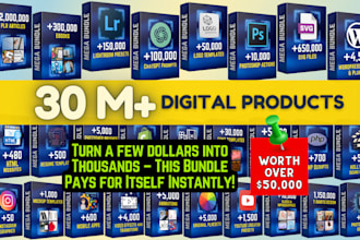 provide 30 million digital products with resell rights for passive income