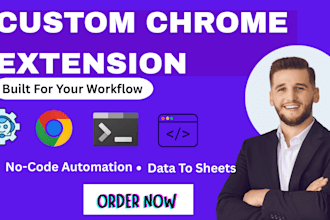 create chrome extensions for scraping, automation, and data analysis