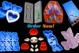 do 3d mold design silicone mold plastic mold injection mold 3d stl file