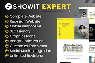build and design showit website, showit template, showit blog, showit SEO