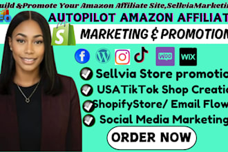 buildpromote your automated amazon affiliate site, sellvia marketing tiktok shop