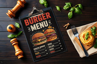 design restaurant menu digital menu and food flyer design