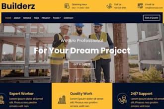 build earthwork website construction wordpress website earthwork landing page