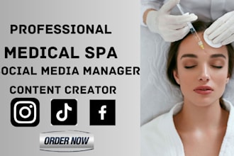 medical spa social media manager, healthcare content creator, marketing expert