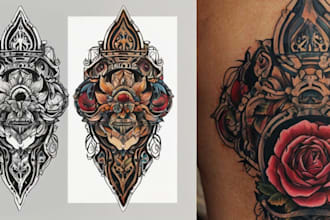 create authentic custom tattoo design