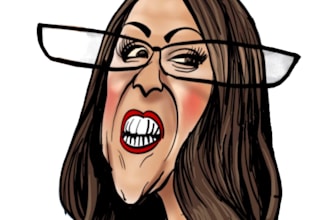 create editorial cartoon style caricatures from your photos