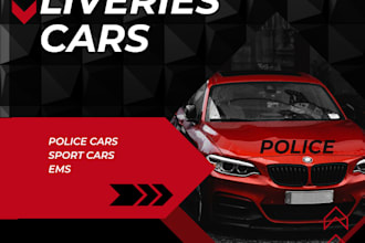 create custom liveries and skins for fivem vehicles, cars includes ems, police