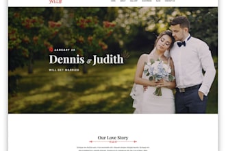 design a wedding website for the digital invitation and rsvp