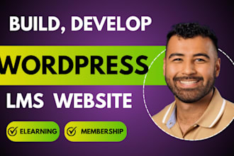 develop wordpress lms website, elearning, membership with learndash, tutorlms