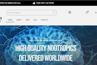 design astonish and profitable nootropic store supplement ecommerce storewebsite