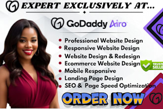 design redesign sleek and professional website on godaddy airo godaddy