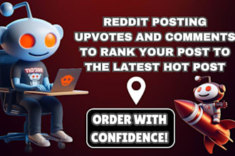 increase organic reddit post upvote for business website ai app or comment karma