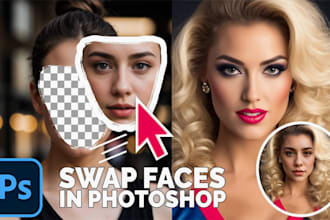 realistic face change, head change, face swap, object remove