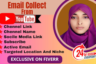 gather the best youtube influencers email list for your outreach campaigns