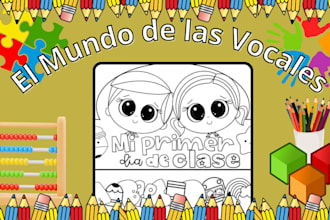 creación de ebook para colorear con tus animaciones favoritas