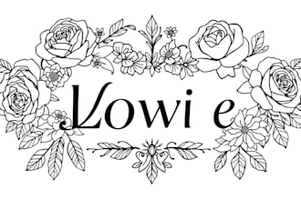 design hand drawn minimalist line art botanical boho logo